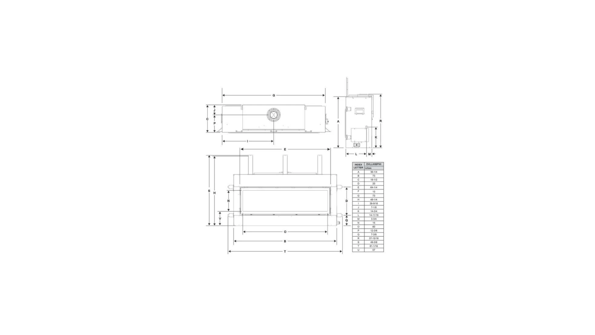 Empire Comfort Systems 60 inch Boulevard Direct-Vent Gas Fireplace DVLL60BP90