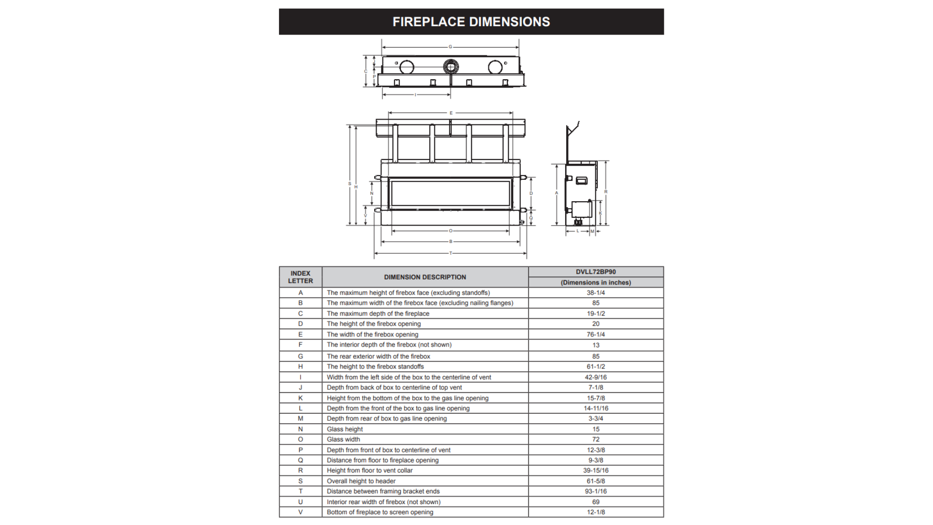 Empire Comfort Systems 72" Contemporary Boulevard Direct-Vent Linear Gas Fireplace DVLL72BP90 HBHEMGAS0040M