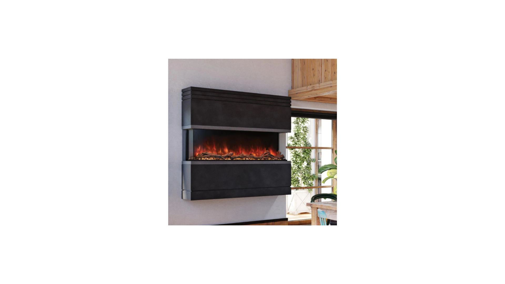 Modern Flames Landscape Pro 96" Multi-Sided Built-In Electric Fireplace LPM-9616 HBHMOELE0070M